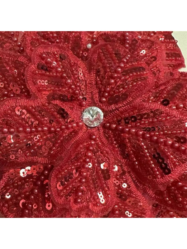 4-layer 3D Rhinestone Flower