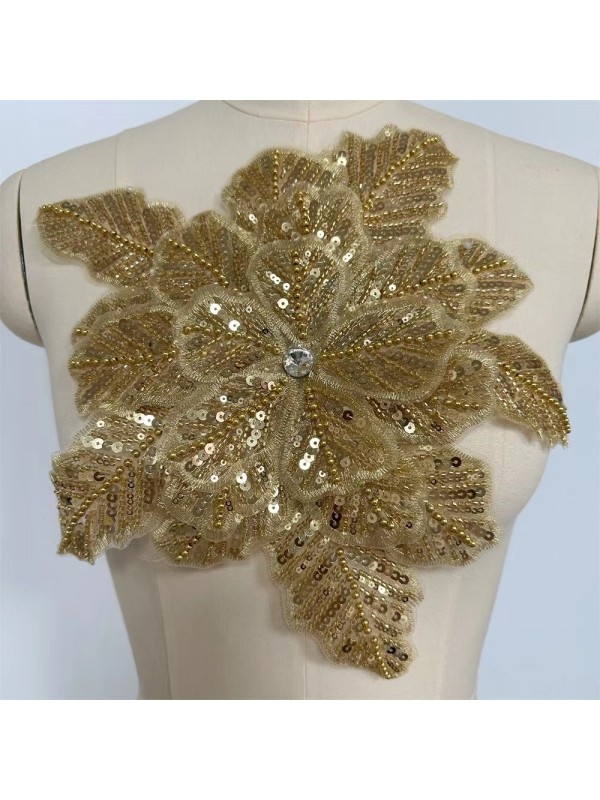 4-layer 3D Rhinestone Flower