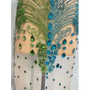 Luxe Dual colors - Rhinestone Bodice Applique 