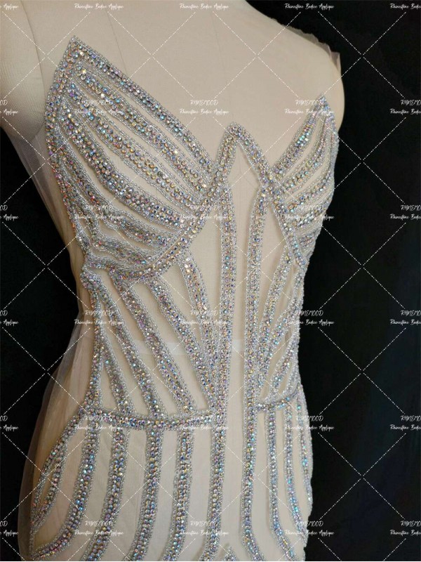 Moonbeam - Rhinestone Bodice Applique 