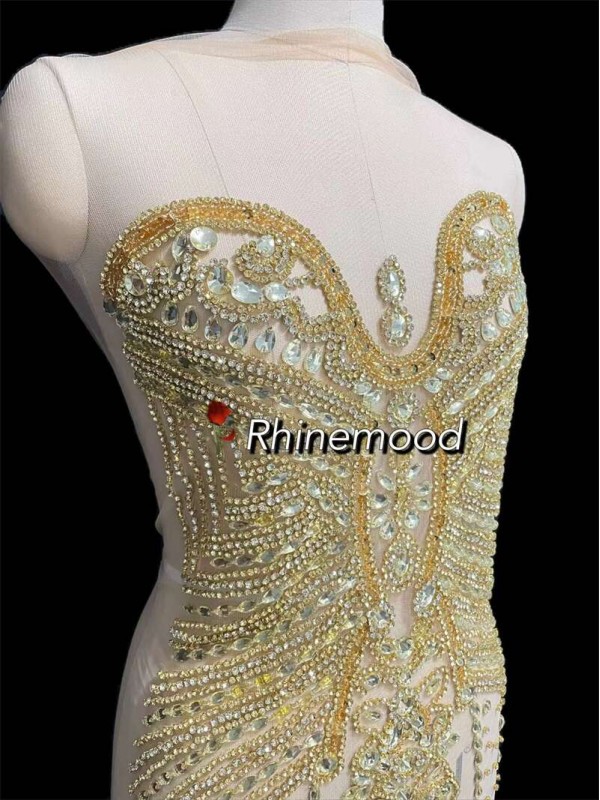 Amelia - S - Rhinestone Bodice Applique 