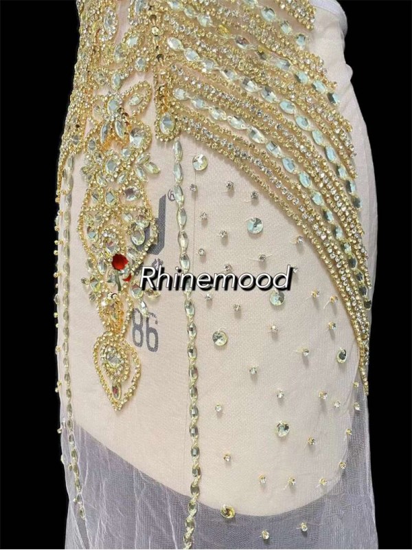 Amelia - S - Rhinestone Bodice Applique