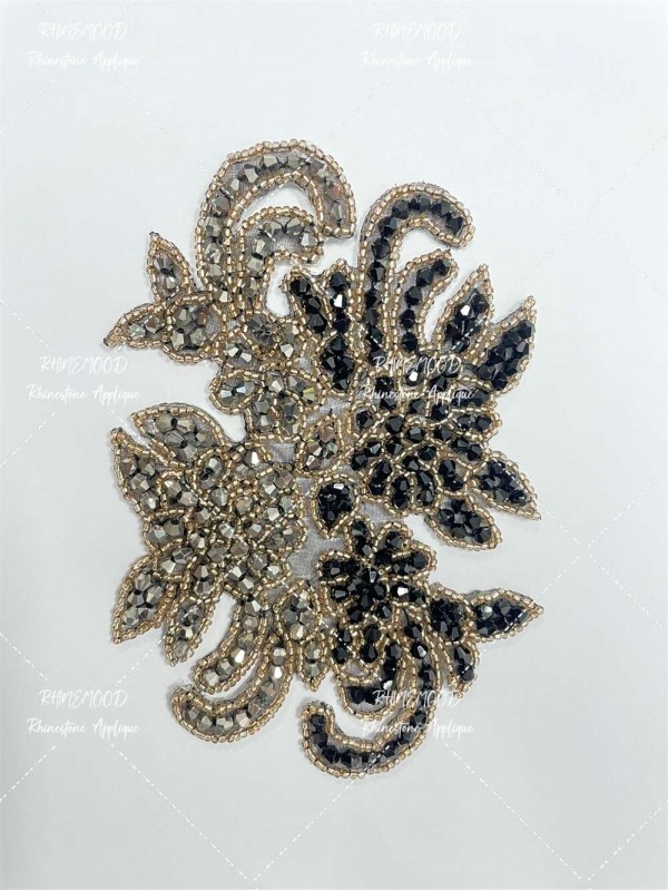 Iron on rhinestone patch 010 - Rhinestone Applique