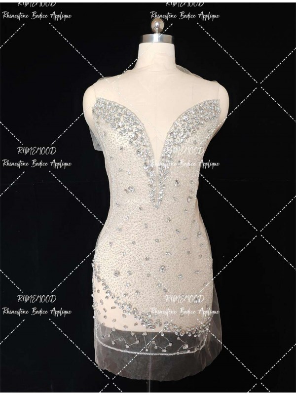 Sarah - Rhinestone Bodice Applique 