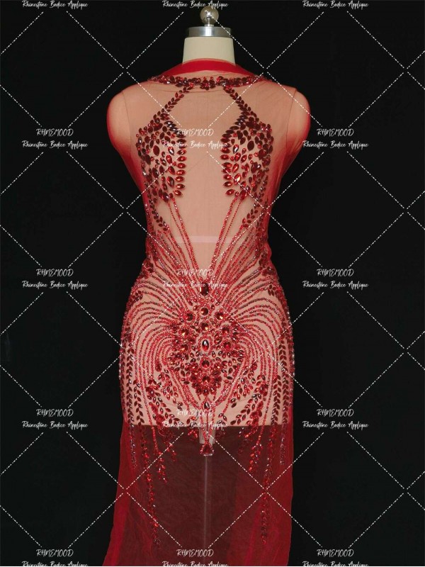 Allure - Silver - Rhinestone Bodice Applique 