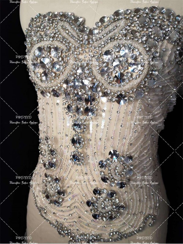 Belle - Rhinestone Bodice Applique