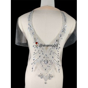 Samantha - Front&Back Rhinestone Bodice Applique 