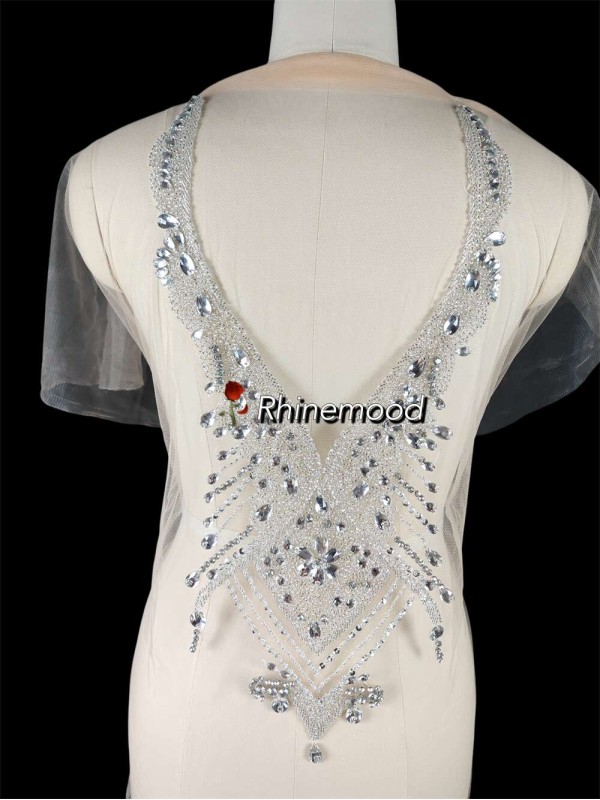 Samantha - Front&Back Rhinestone Bodice Applique 