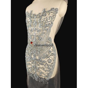 Leah - Rhinestone Bodice Applique 