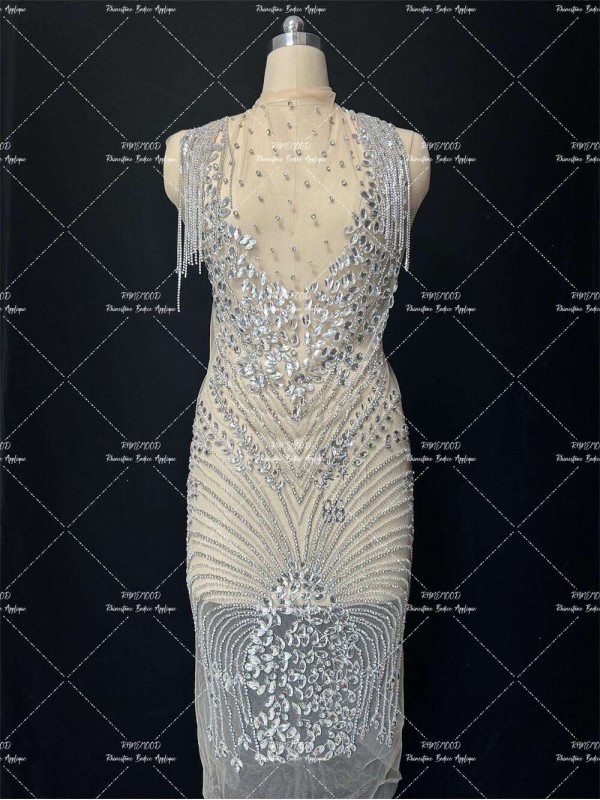 Stardust - silver - Rhinestone Bodice Applique