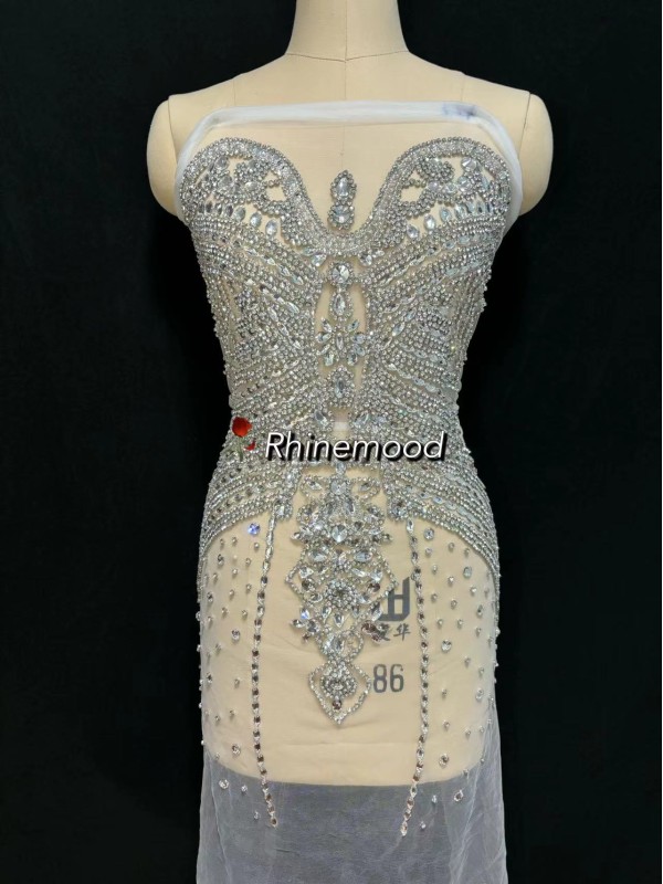 Amelia - S - Rhinestone Bodice Applique