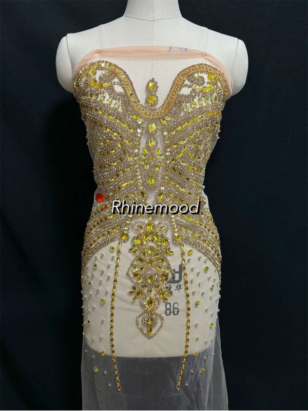 Amelia - S - Rhinestone Bodice Applique 