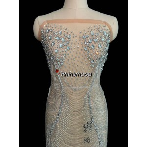 Candice - Rhinestone Bodice Applique 