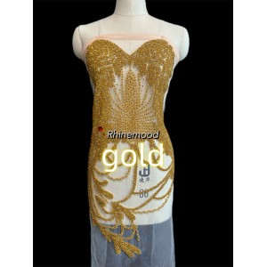 Clara - Rhinestone Bodice Applique 