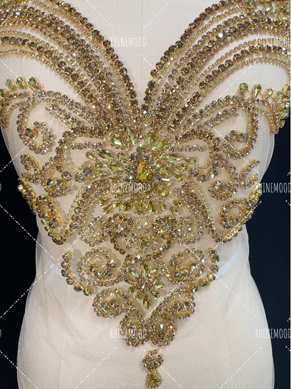 Lila - Rhinestone Bodice Applique 