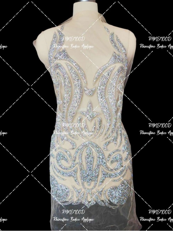 Luna - Rhinestone Bodice Applique 