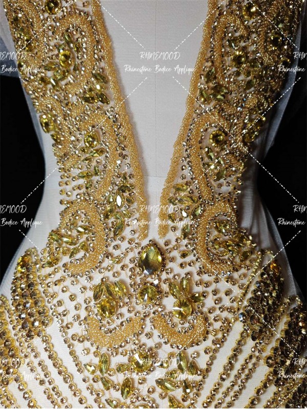 Luxe - B - Rhinestone Bodice Applique