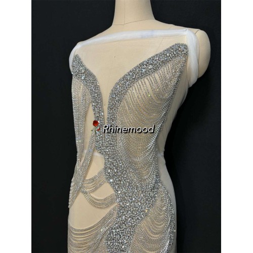 Natalie - Rhinestone Bodice Applique