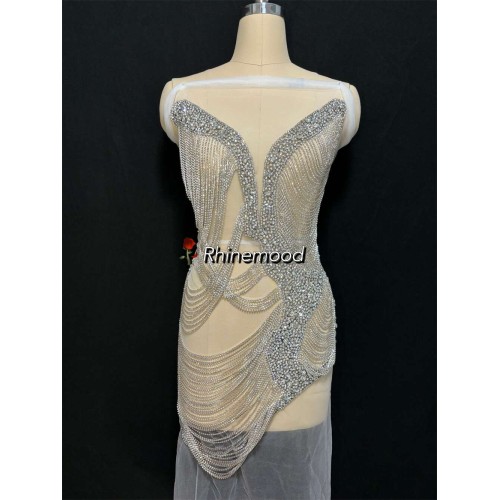 Natalie - Rhinestone Bodice Applique