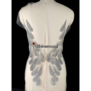 Nina - Front&Back Rhinestone Bodice Applique 