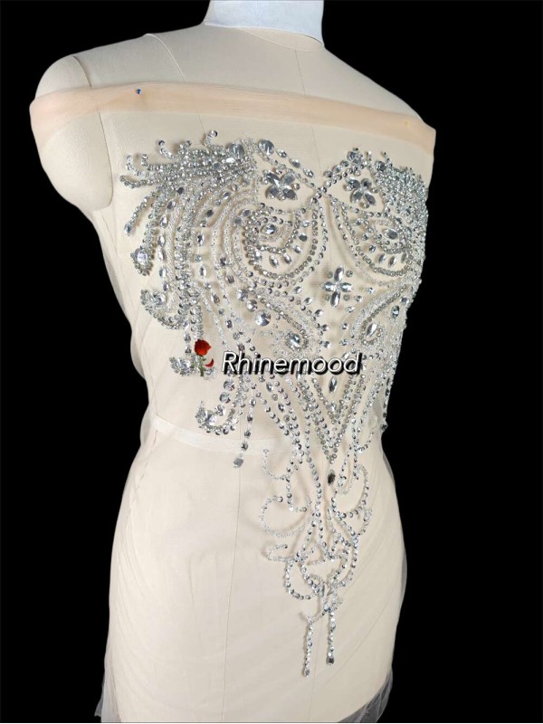 Samantha - Front&Back Rhinestone Bodice Applique 